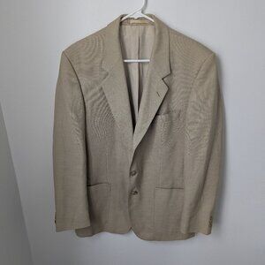 Wellington Executive Men's Tan Sport Coat, 40 Regular